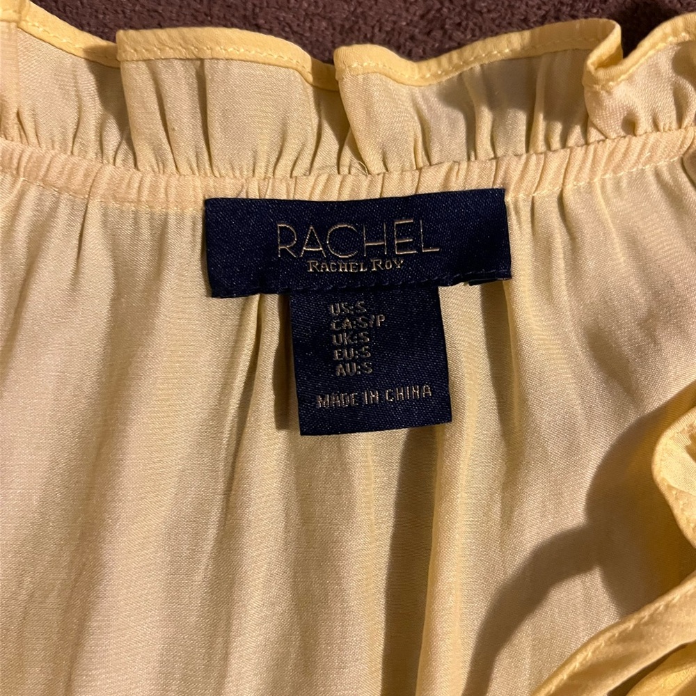 Yellow Ruffle Sleeve Top - Picture 3 of 3